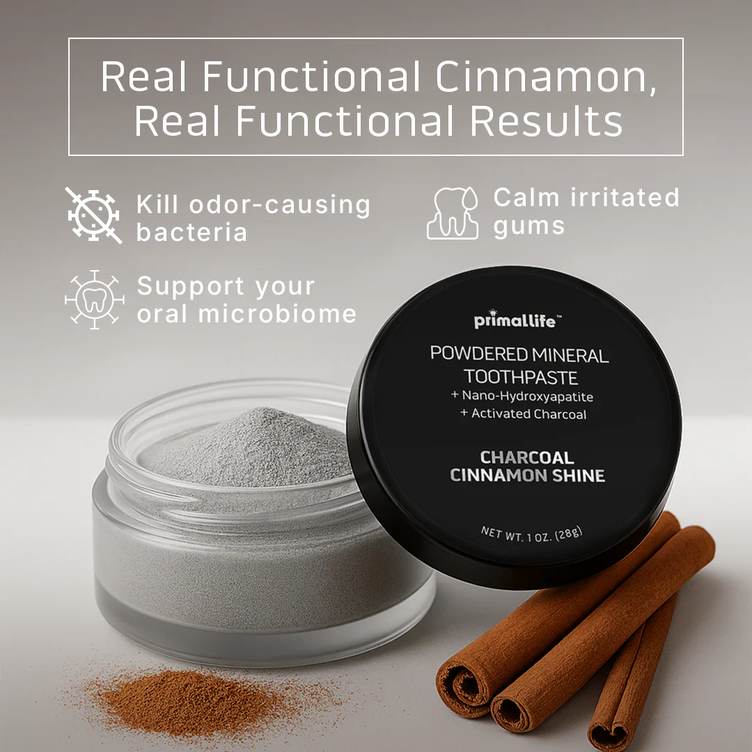Charcoal Cinnamon Shine Powdered Mineral Toothpaste - Image 3