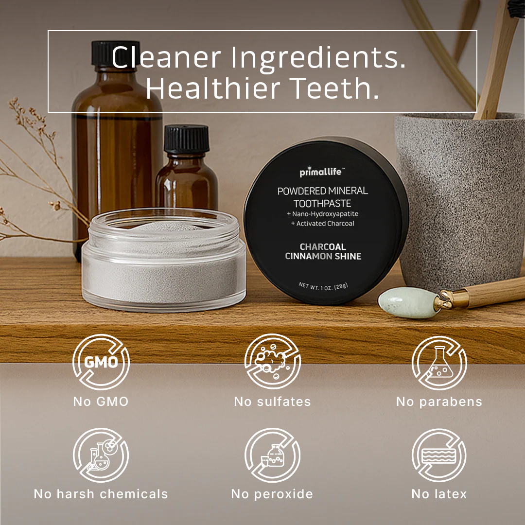 Charcoal Cinnamon Shine Powdered Mineral Toothpaste - Image 4