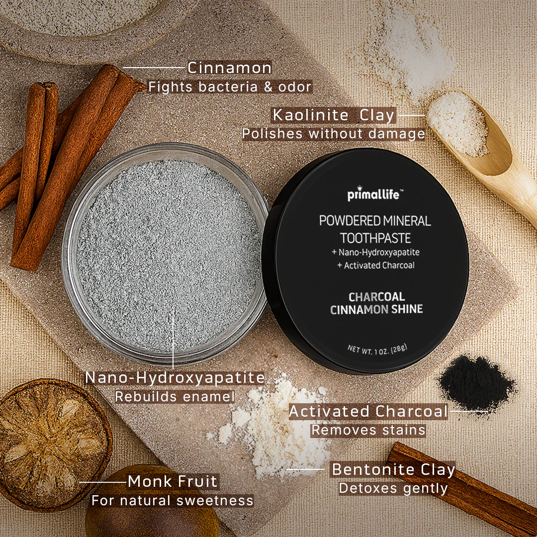 Charcoal Cinnamon Shine Powdered Mineral Toothpaste - Image 5